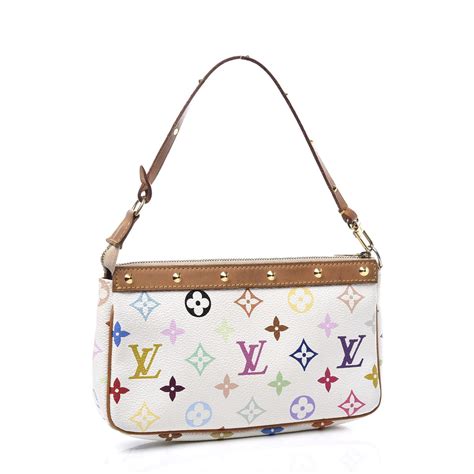 louis vuitton pochette white monogram|Louis Vuitton Pochette accessoires monogram.